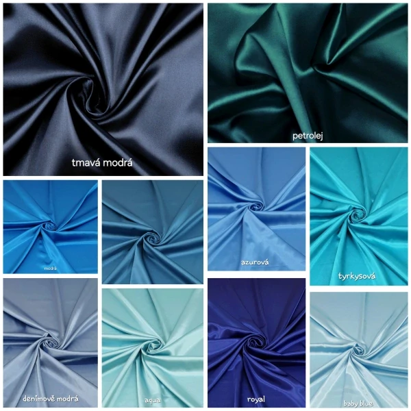 Modré odstíny scrunchies