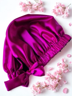 Bonnet na spaní - fuchsiový